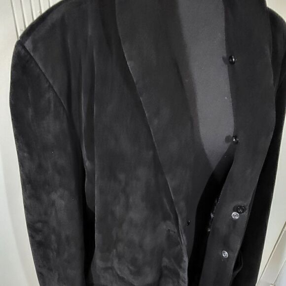 Pamela McCoy Black Sueded Leather Jacket - Picture 6 of 12